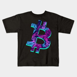 Bitcoin Summer Flower Kids T-Shirt